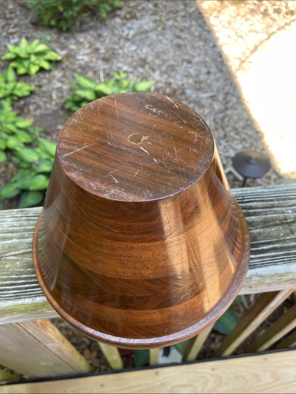 Vintage Hand Turned Wood Bowl
